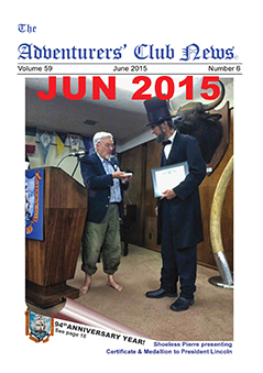 June 2015 Adventurers Club News Cover
